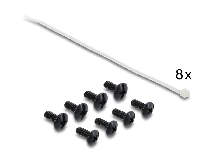 Delock 19″ 1 HE Patchpanel 24 Port Cat.6 mit LED und Entlastungsschiene ungeschirmt schwarz
