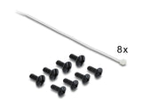 Delock 19″ 1 HE Patchpanel 24 Port Cat.6 mit LED und Entlastungsschiene ungeschirmt schwarz