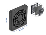 Delock Lüftergitter mit Staubfilter 40 x 40 mm schwarz