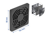 Delock Lüftergitter mit Staubfilter 60 x 60 mm schwarz