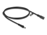 Delock DC Verlängerungskabel 5,5 x 2,1 mm Stecker zu Buchse mit Bajonettverschluss 18 AWG, 1 m schwarz