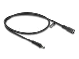 Delock DC Verlängerungskabel 5,5 x 2,5 mm Stecker zu Buchse mit Bajonettverschluss 18 AWG, 0,5 m schwarz