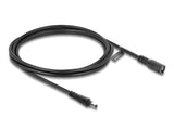 Delock DC Verlängerungskabel 5,5 x 2,5 mm Stecker zu Buchse mit Bajonettverschluss 18 AWG, 2 m schwarz