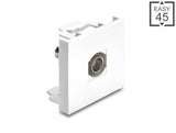 Delock Easy 45 Modul BNC Buchse zu BNC Buchse weiß