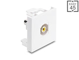 Delock Easy 45 Modul Cinch Buchse zu Cinch Buchse gelb / weiß