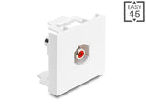 Delock Easy 45 Modul Cinch Buchse zu Cinch Buchse rot / weiß