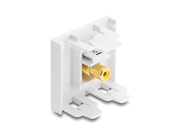 Delock Easy 45 Modul Cinch Buchse zu Cinch Buchse vergoldet gelb / weiß