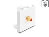 Delock Easy 45 Modul Cinch Buchse zu Cinch Buchse vergoldet rot / weiß