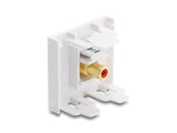 Delock Easy 45 Modul Cinch Buchse zu Cinch Buchse vergoldet rot / weiß