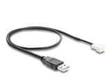 Delock Lüfterkabel USB 2.0 Typ-A Stecker zu 3 Pin (2 Pins belegt) Lüfteranschluss-Stecker 50 cm