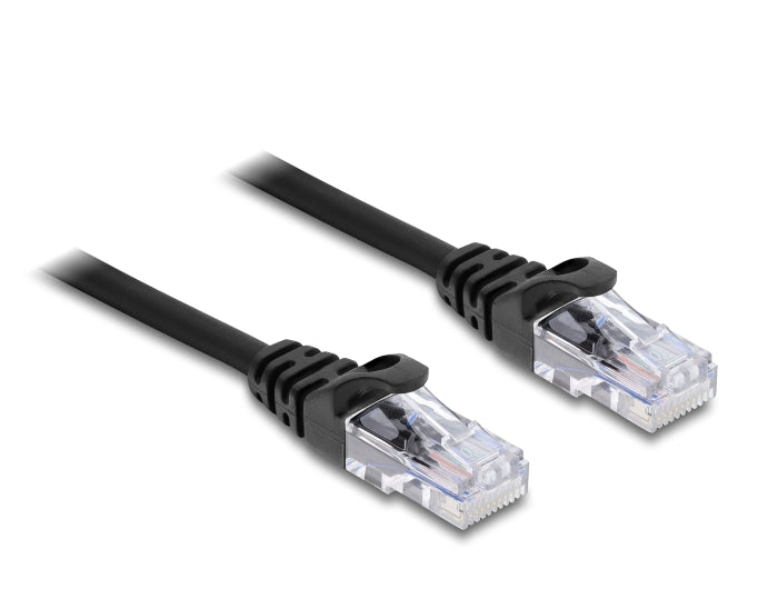 Delock RJ50 Spiralkabel Stecker zu Stecker 3 m schwarz
