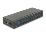 Delock Externer Industrie Hub 10 x USB 5 Gbps Typ-A mit 20 kV ESD Schutz