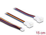 Delock Y-Lüfterkabel 1 x JST PH 4 Pin PWM Buchse zu Stecker + 4 Pin (3 Pins belegt) Stecker 15 cm