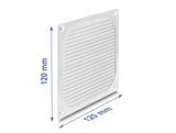 Delock Lüftergitter 120 x 120 mm Aluminium – Lüfter Staubfilter mit Edelstahl-Filtergewebe