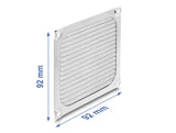 Delock Lüftergitter 92 x 92 mm Aluminium – Lüfter Staubfilter mit Edelstahl-Filtergewebe