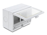 Delock Easy 45 Aufputzgehäuse IP55 wasserfest 4 Port