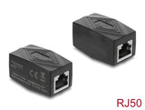 Delock Adapter Kupplung RJ50 Buchse zu Buchse geschirmt schwarz