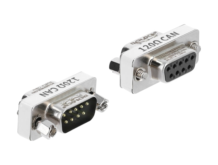 Delock D-Sub 9 Pin CAN Bus Adapter Stecker zu Buchse 120 Ohm Abschlusswiderstand