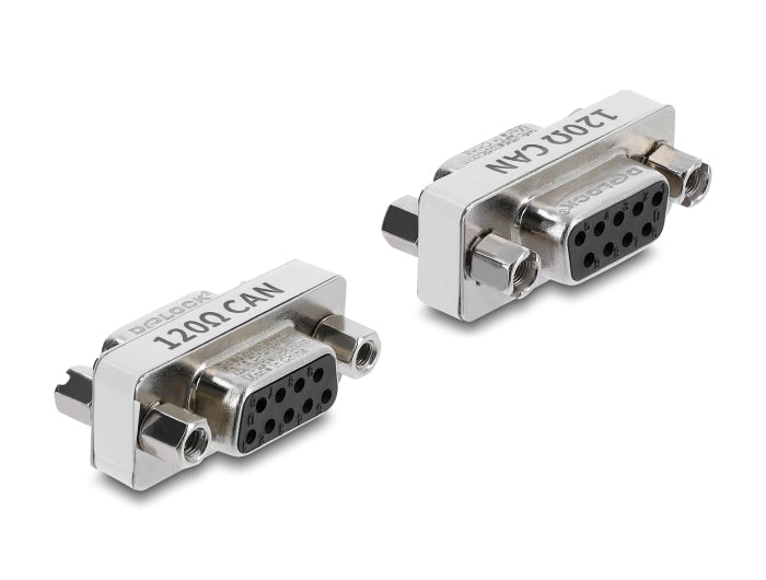 Delock D-Sub 9 Pin CAN Bus Adapter Buchse zu Buchse 120 Ohm Abschlusswiderstand