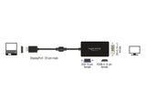 Delock Adapter DisplayPort 1.2 Stecker zu VGA / HDMI / DVI Buchse Passiv schwarz