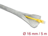 Delock Geflechtschlauch zur EMV Abschirmung selbstschließend 5 m x 16 mm