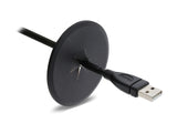 Delock Silikon Kabeldurchführung rund Ø 65 mm zur Wandmontage / Tischmontage weiß / schwarz