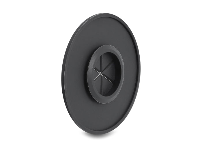 Delock Silikon Kabeldurchführung rund Ø 65 mm zur Wandmontage / Tischmontage weiß / schwarz