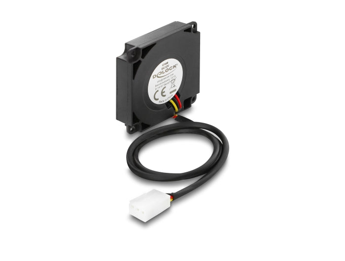 Delock Radiallüfter / Lüftergebläse 12 V DC 40 x 40 x 10 mm mit 3-Pin Lüfteranschluss, schwarz