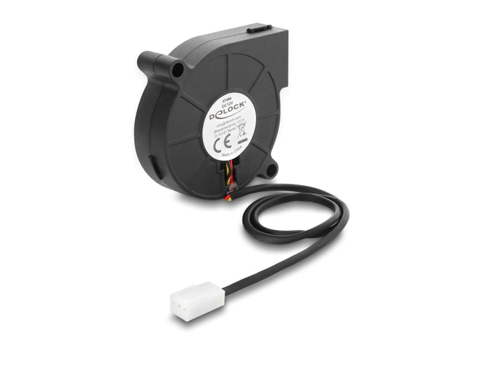 Delock Radiallüfter / Lüftergebläse 12 V DC 50 x 50 x 15 mm mit 3-Pin Lüfteranschluss, schwarz