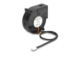 Delock Radiallüfter / Lüftergebläse 12 V DC 75 x 75 x 25 mm mit 3-Pin Lüfteranschluss, schwarz