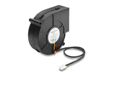 Delock Radiallüfter / Lüftergebläse 12 V DC 97 x 94 x 33 mm mit 3-Pin Lüfteranschluss, schwarz