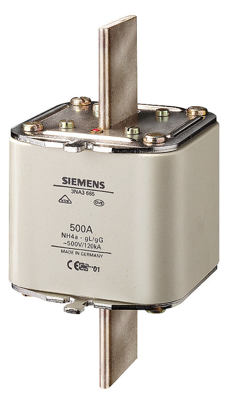 SIEMENS NH-Sicherungseinsatz 500A NH4a 3NA3665 500VAC gG Stirnk