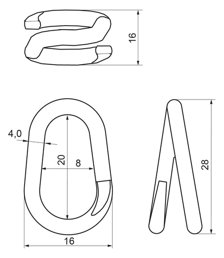 WALRAVEN Ketten-Notglied 4mm ST g/vz 6942040