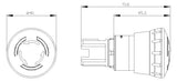 SIEMENS Not-Aus Taster Aufb IP67 Dreh 1Ö 3SU1001-1HB20-0AA0 m.Bel  22mm