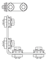 WALRAVEN Verbinder RapidRail lang / lang 4 Schiebemuttern ev-f.RapidRail- 90 Grad