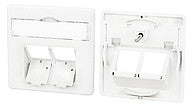 METZ CONNECT Zentralplatte RJ45 2f rws 860023-02-I Schraubbef m.Staubschutz