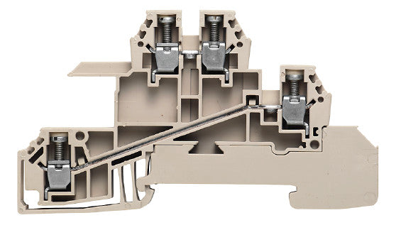 WEIDMÜLLER Installationsklemme 24A 3pot WDL 2.5/S/L/L 0,5-4qmm bg Schraub