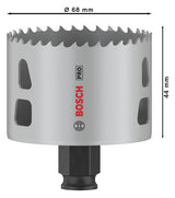 BOSCH-EW Lochsäge  68mm T44mm Sechskant LOCHSÄGE f.Gips Holz