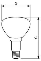 PHILIPS-LM Infrarotlampe 250W 230-250V InfraRed BR125 IR 250W E27 230-250V CL 1