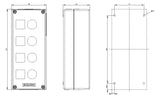 SIEMENS Aufbaugehäuse Kst  22mm IP68 3SU1804-0AA00-0AB1 85x194x63,8mm