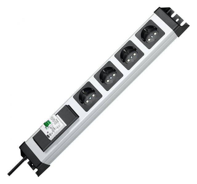 KOPP Steckdosenleiste 4f si 1,4m 90° POWERVERSAL 228120012 IP20 FI-Schalter