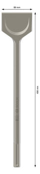 BOSCH-EW Maschinenmeißel spat SDSmax 2608690198 80x400mm