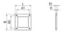 RIDI Aufbaurahmen ws ST L630mm B630mm ZBS-AR FPL-EQ 622 H45mm