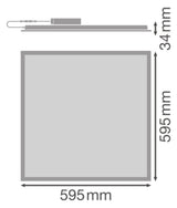 LEDVANCE LED-Panel 595x595mm 33W 4000K PL COMP 600 V 33W 840 U19 3630lm ws