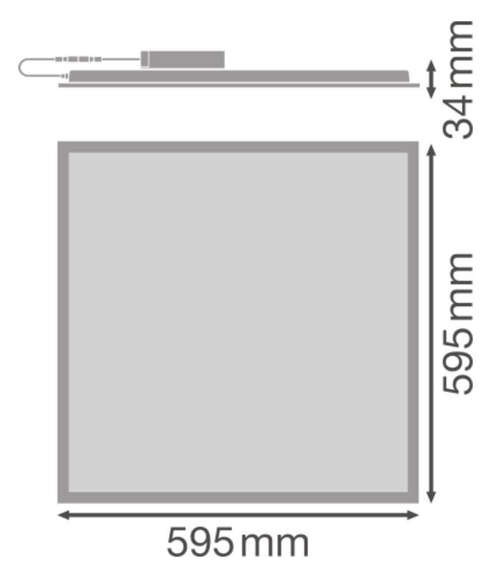 LEDVANCE LED-Panel 595x595mm 33W 4000K PL COMP 600 V 33W 840 3630lm ws Konv