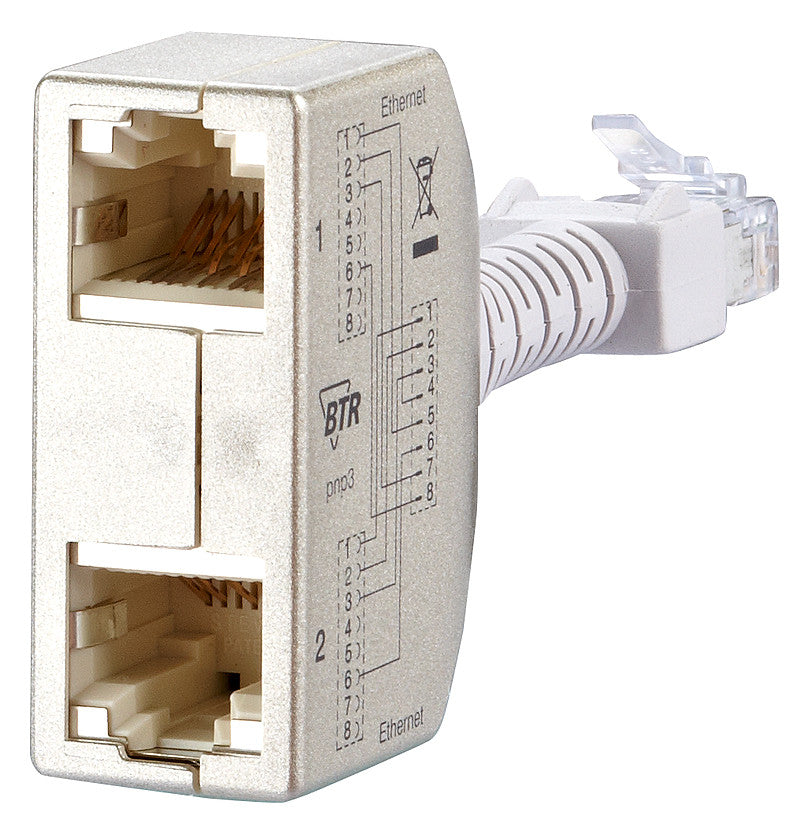 METZ CONNECT Cablesharing Adapter Cat5E 130548-03-E 10/100BT RJ45