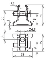 DEHN SE Leitungshalter Blitzsch 6-10 V2A LH KR 6.10 H22 B6.5 V2A m.Schraubsch M6