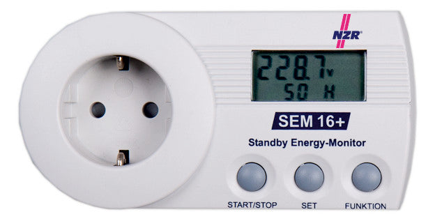 NZR Wechselstromzähler B 16A elektr digi Energiemessgerät SEM16+ 1ph 16A 50Hz