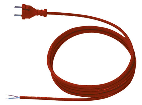 BACHMANN Netzanschlussleitung 5m 2x1qmm 246.376 10A rt IP20 Profilstecker Gummi