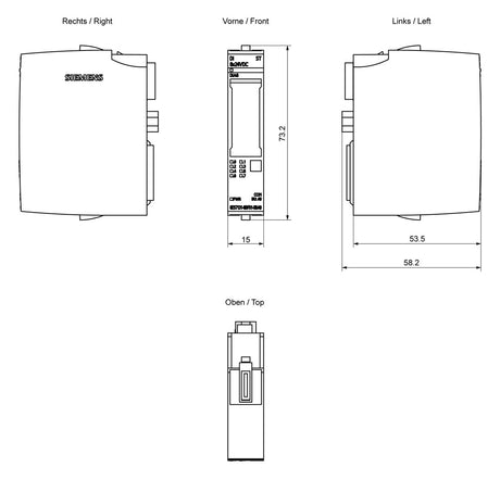 SIEMENS Digital I/O-Modul DC 19,2-28,8V 6ES7131-6BF01-0BA0 8Eing